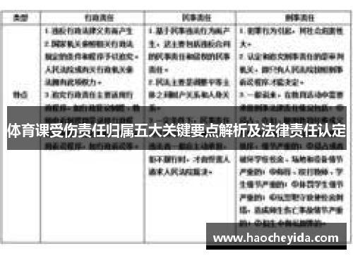 体育课受伤责任归属五大关键要点解析及法律责任认定